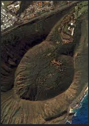 Koko Crater aerial shot by NASA