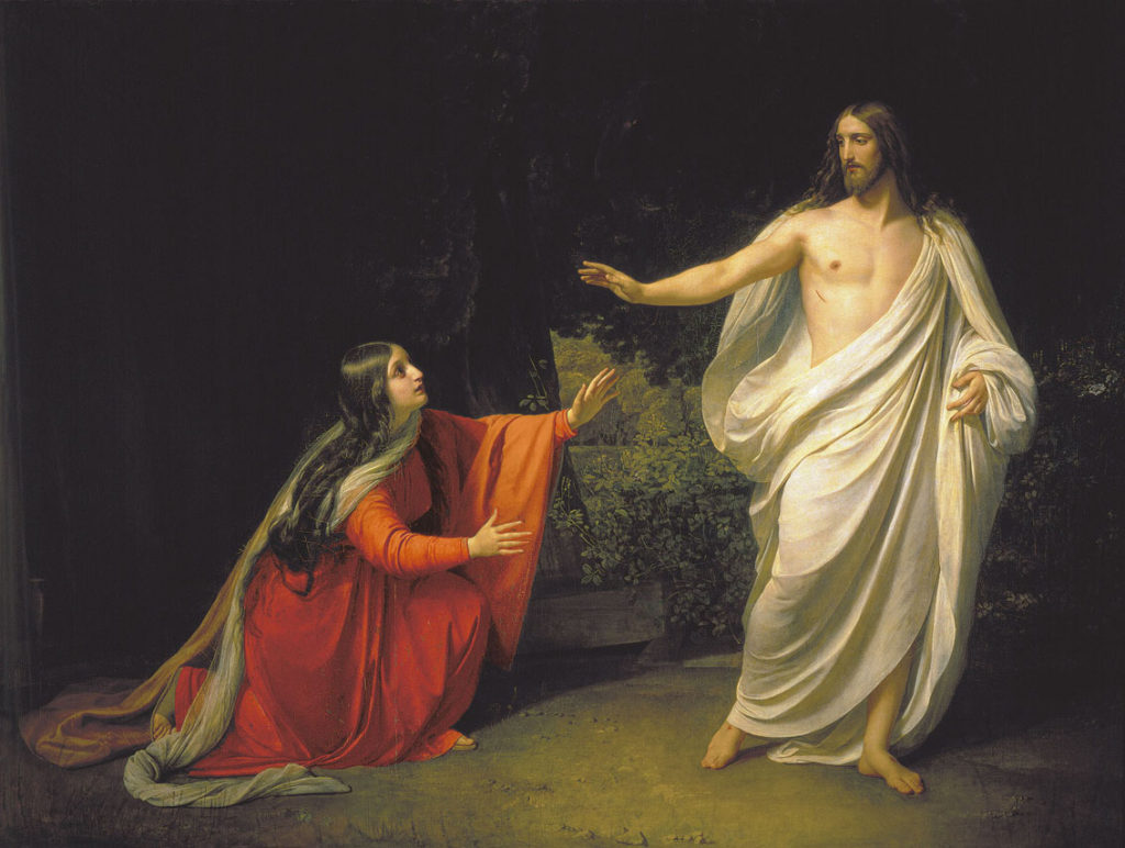 [Appearance of Jesus to Mary Magdalene after resurrection, Alexander Ivanov, 1835 By Alexander Andreyevich Ivanov - [1], Public Domain, https://commons.wikimedia.org/w/index.php?curid=1592262]